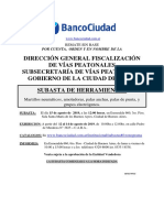 Condiciones Venta Subasta Banco Ciudad