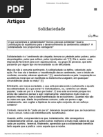 Solidariedade e espiritismo