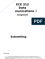 ECE 312 Assignment on Subnetting