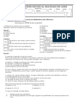 Avaliação 8 Ano Ossos Sistema Reprodutor 2 Bim