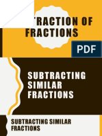 Subtraction of Fractions