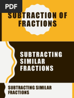 Subtraction of Fractions