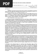 Business Idea Non-Disclosure Agreement: Page 1 of 2 Confidential