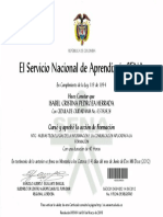 SENA certificado curso NTIC Formación 40 horas