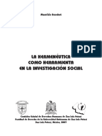 La Hermeneutica Como Herramienta en La Investigación Social