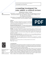 Accounting Treatment For Corporate Zakat: A Critical Review: Imefm 2,1