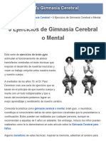 Ejercicios de Gimnasia Cerebral