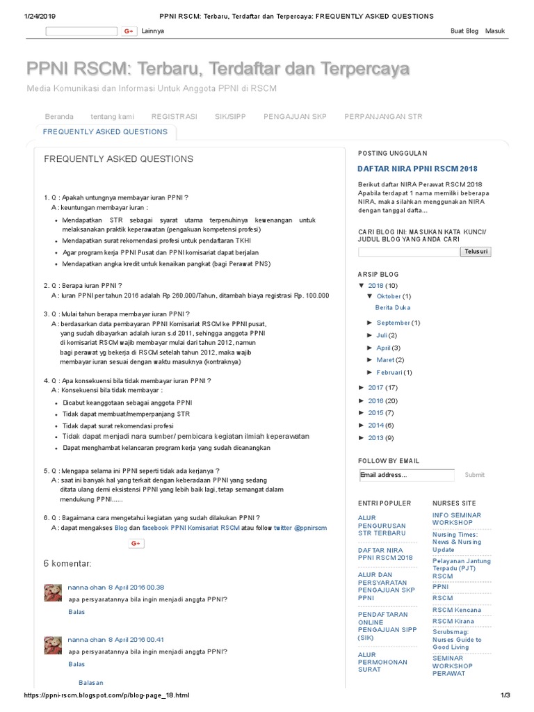 Ppni RSCM - Terbaru, Terdaftar Dan Terpercaya - Frequently Asked ...