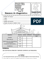 Examen de Diagnóstico Segundo Grado