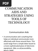 Communication Aids and Strategies Using Tools of Technology