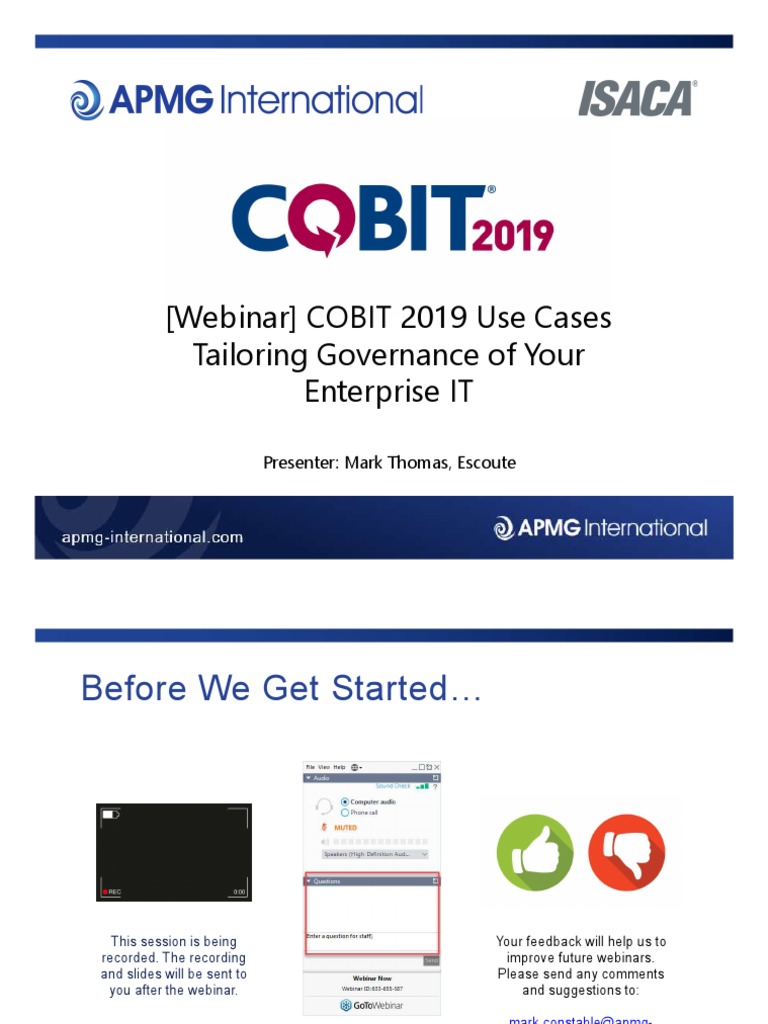 Cobit 2019 Cobit Governance