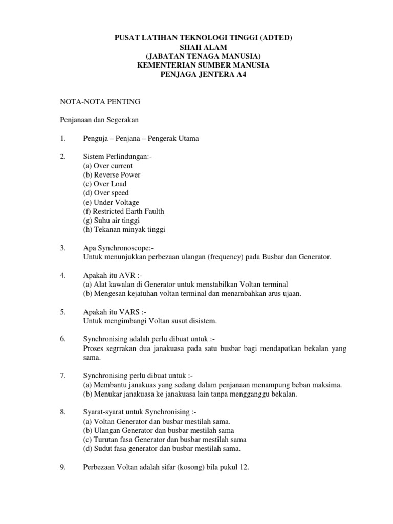 Nota Penting A4 | PDF