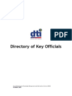 DTI Directory of Key Officials As of 14 August 2019 PDF