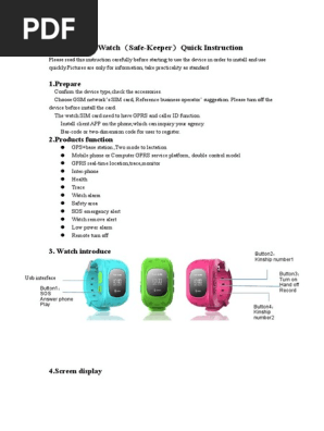 g36 watch safe keeper quick instruction