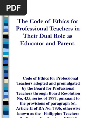 Code Of Ethics Teachers Punishments