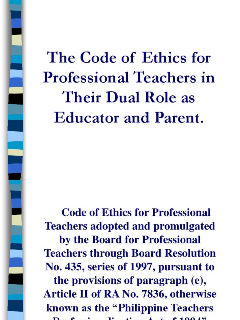 Code Of Ethics Pdf Teachers Punishments