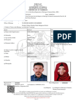 Kerala marriage certificate details