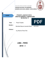 Primer Laboratorio: Lima - Perú 2019 - I