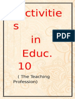 Activities On Educ 10