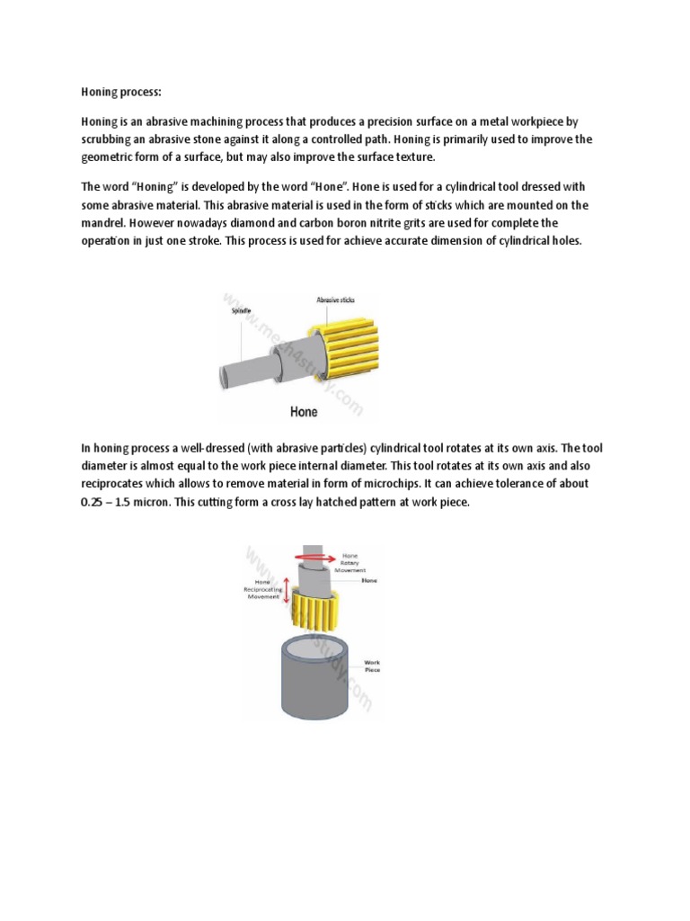Honing Process PDF Abrasive Business Process