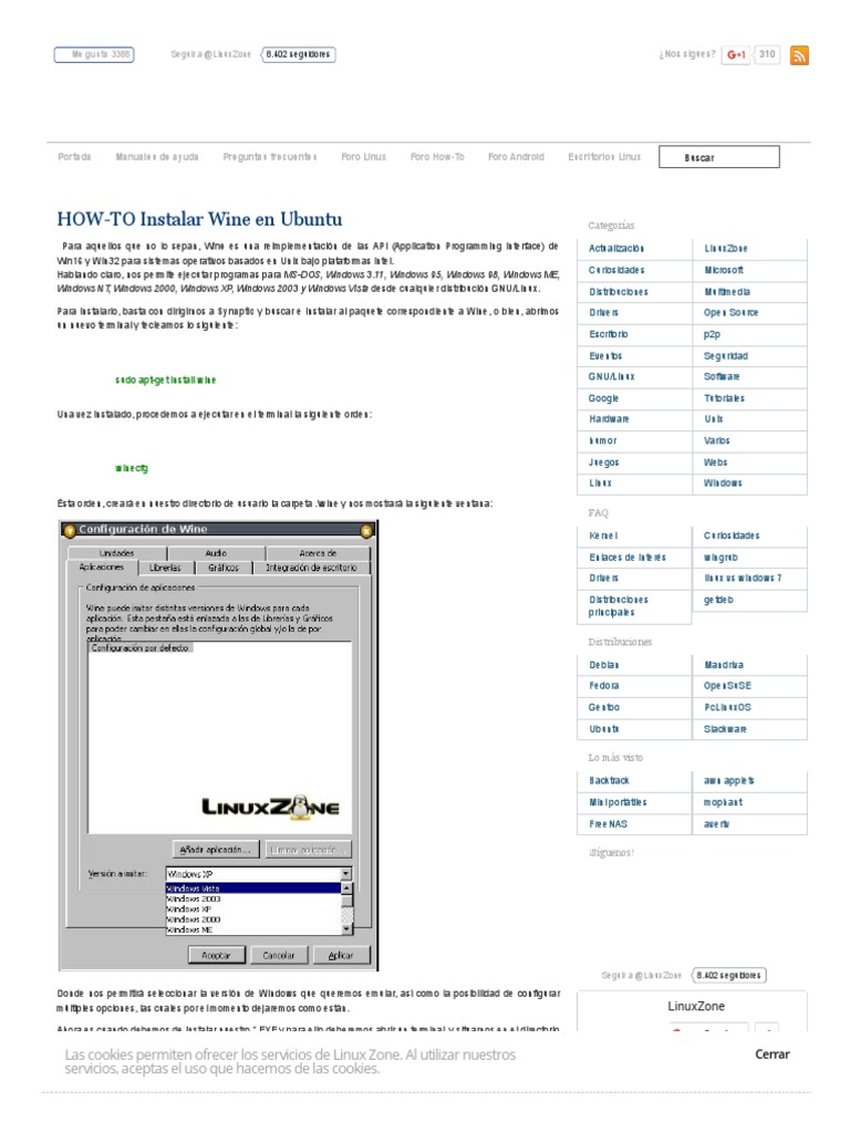 Como Instalar Wine en Ubuntu | PDF | Distribución de Linux | Microsoft ...