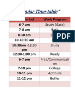 Time Table PDF