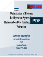 Optimization of Propane Refrigeration System For Hydrocarbon Dew by Mahmood Moshfeghian On 21 Jul 08.Pp