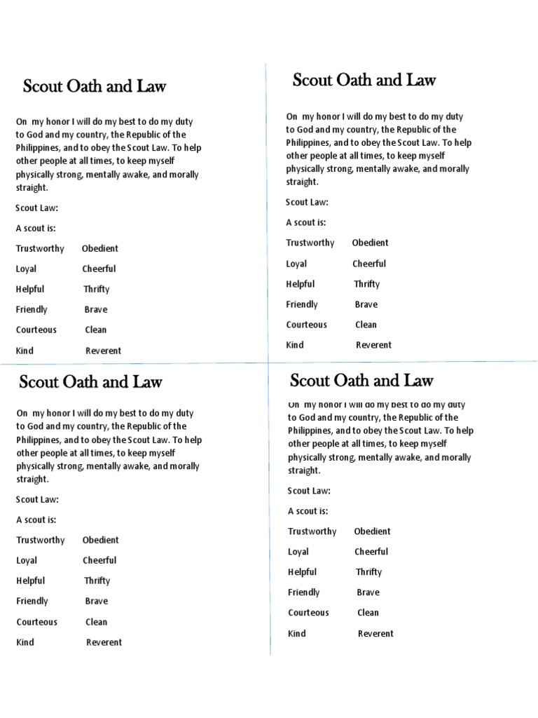 Scout Oath and Law | PDF | Scouting | Youth Movements