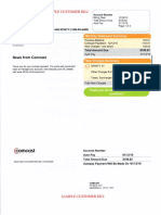 Comcast Sample Customer Bill PDF