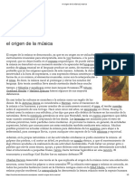 El Origen de La Música - Musica PDF