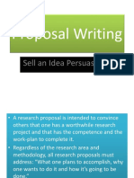 Proposal Writing: Sell An Idea Persuasively