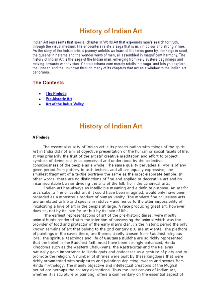 History of Indian Art | PDF | Sculpture | Paintings