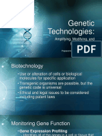 Genetic Technologies:: Amplifying, Modifying, and Monitoring DNA