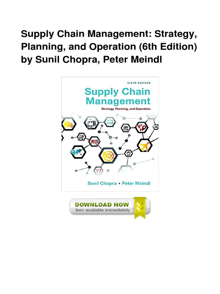 Supply Chain Management Strategy Plannin PDF | PDF