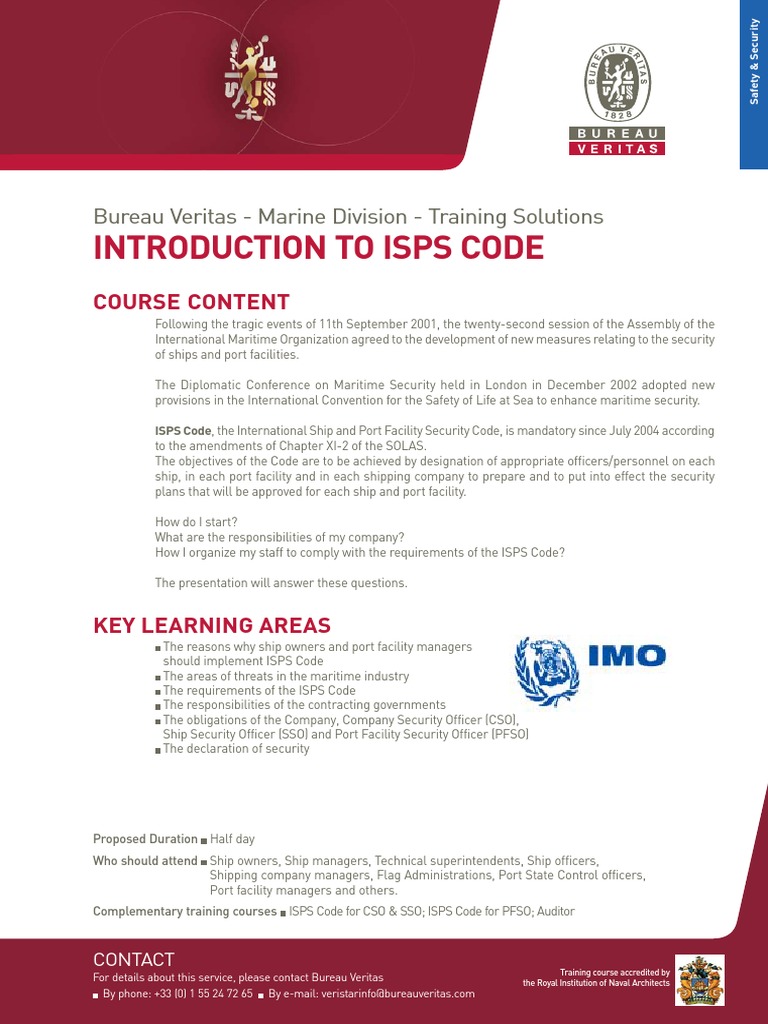 ISPS Code Training for Maritime Security | PDF | Water Transport | Shipping