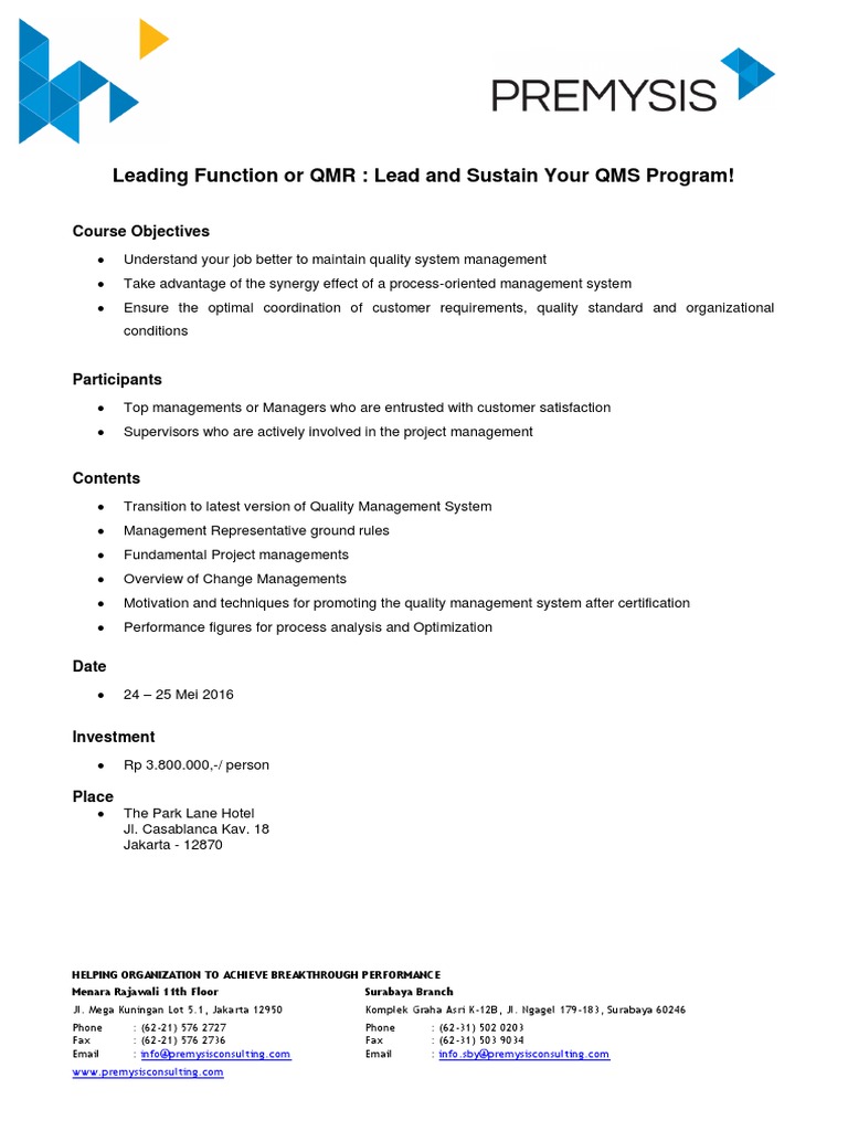 Quality Management System Training | PDF | Art