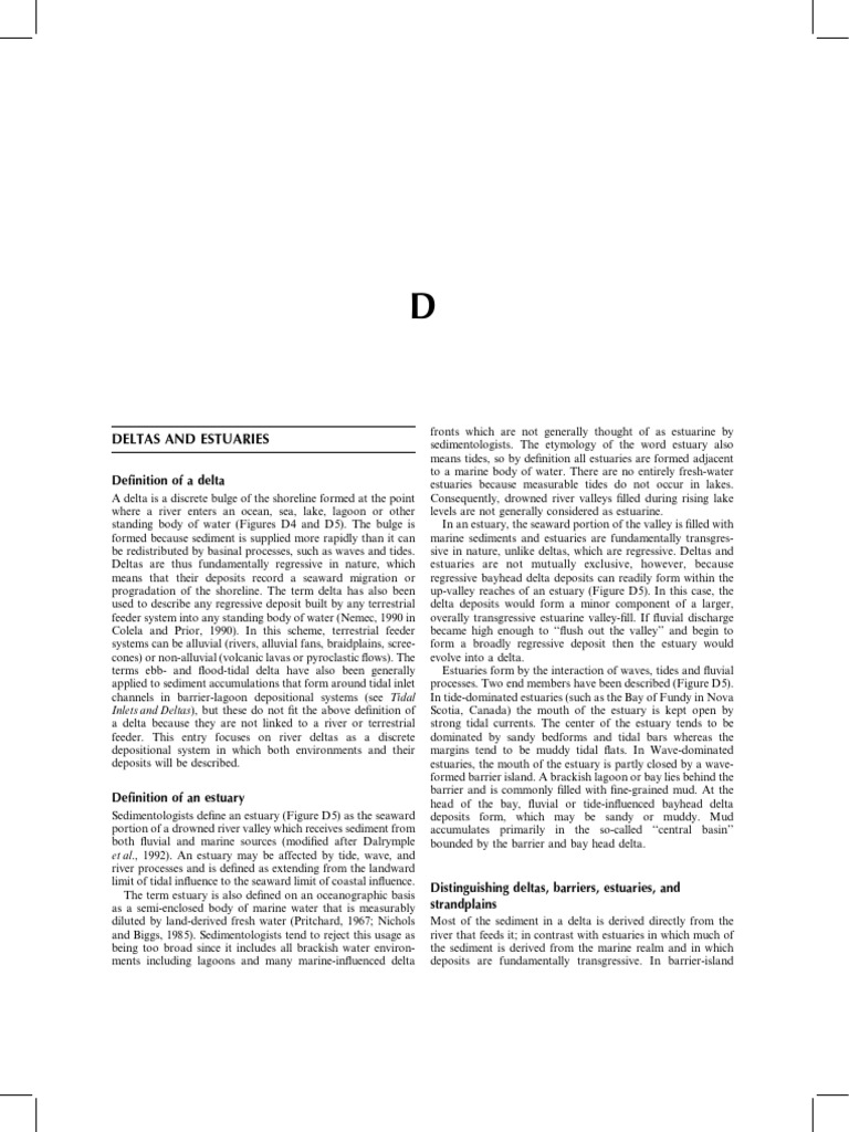 Delta And Estuaries Pdf Pdf River Delta Estuary