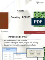 Access Creating FORMS: First Course