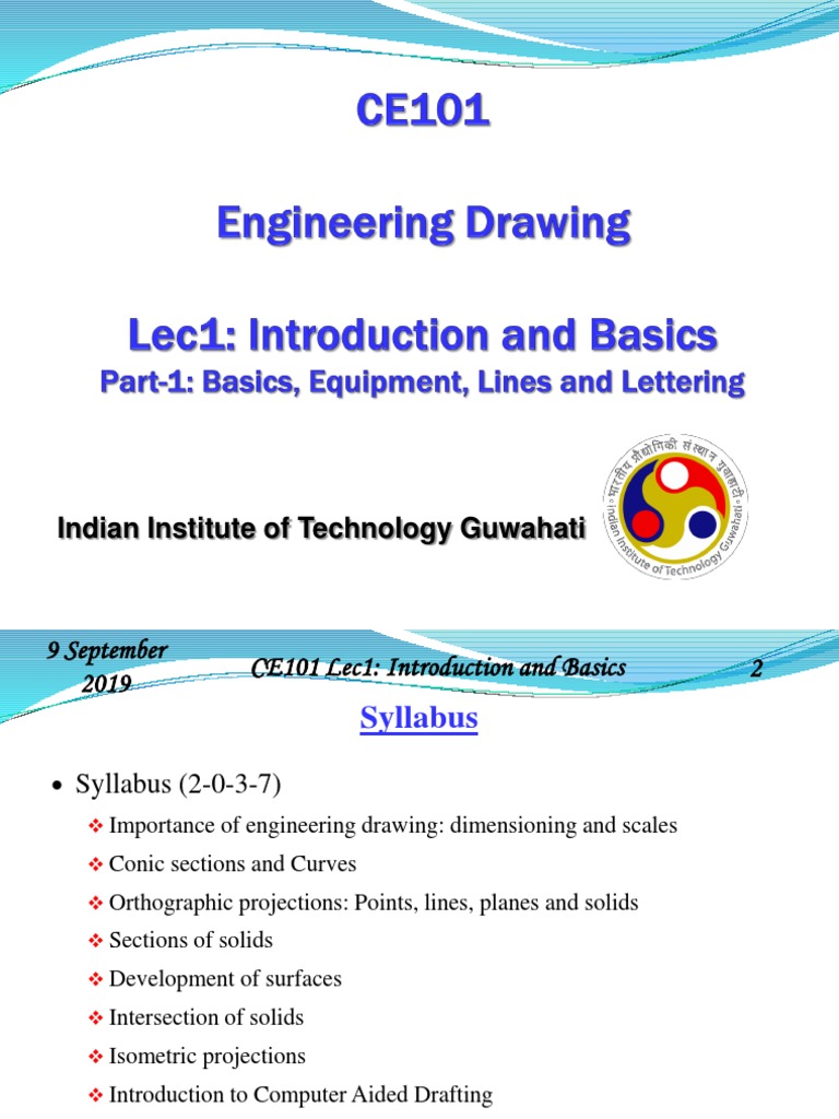 Introduction to Engineering Drawing Syllabus, Books, Instructors, Labs