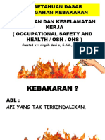 Pengetahuan Dasar Pencegahan Kebakaran Kesehatan Dan Keselamatan Kerja (Occupational Safety and Health / Osh / Ohs)