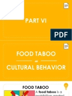 Food Taboo As A Cultural Behavior
