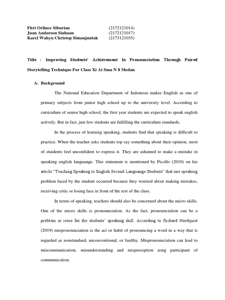Background Scientific Research | PDF | Storytelling | Second Language