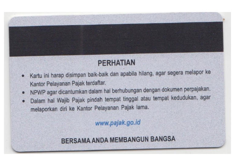 NPWP BELAKANG 001Dikonversi PDF PDF