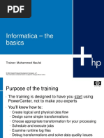 Informatica - The Basics: Trainer: Muhammed Naufal