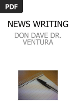 News Writing: Don Dave Dr. Ventura