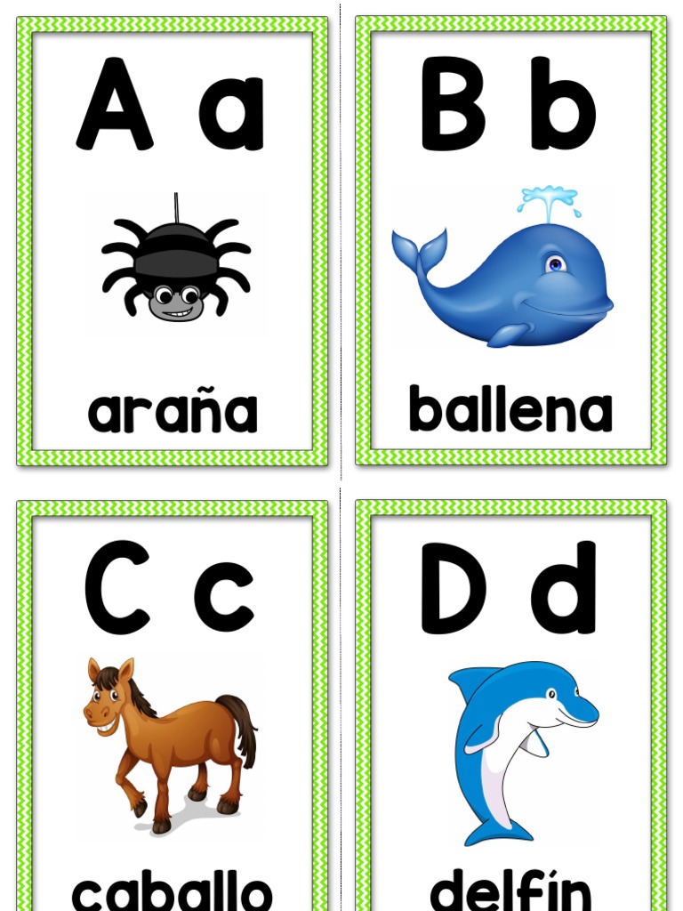 Abecedario de Animales para Imprimir | PDF