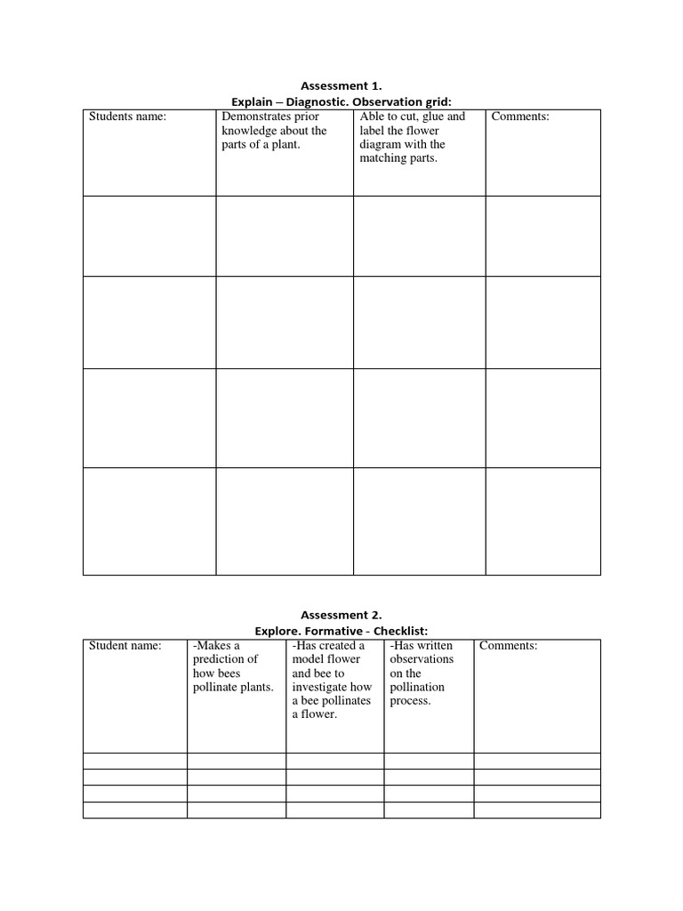 Assessment | PDF | Flowers | Educational Assessment