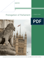Prorogation of Parliament: Briefing Paper