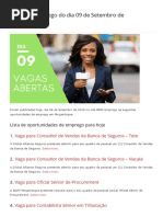 Vagas de Emprego Do Dia 09 de Setembro de 2019 (142 VAGAS) - MMO