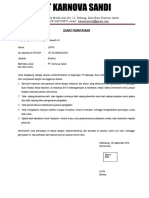Form CAD Surat Pernyataan Rekanan PT Sebangun Bumi Andalas
